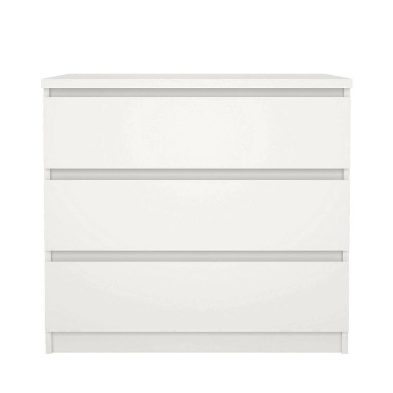 Cassettiera Aglae, Settimino multiuso, Comò camera da letto, Mobile con cassetti, 50x77 h70 cm, Bianco