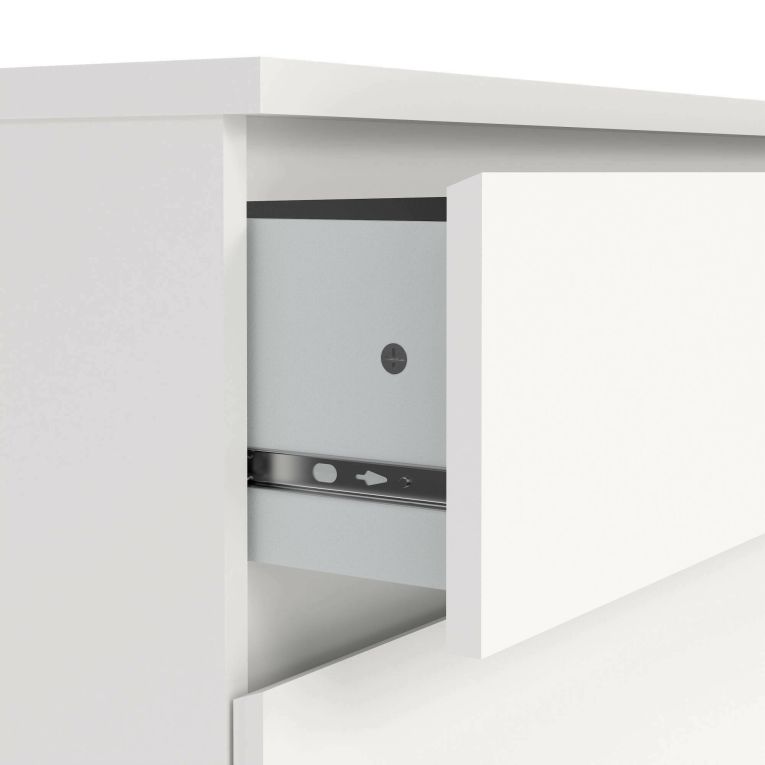 Cassettiera Aglae, Settimino multiuso, Comò camera da letto, Mobile con cassetti, 50x77 h70 cm, Bianco