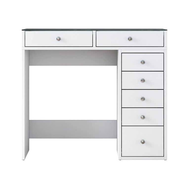 Cassettiera Aldhibah, Settimino multiuso, Comò camera da letto, Mobile con cassetti, 90x45 h80 cm, Bianco