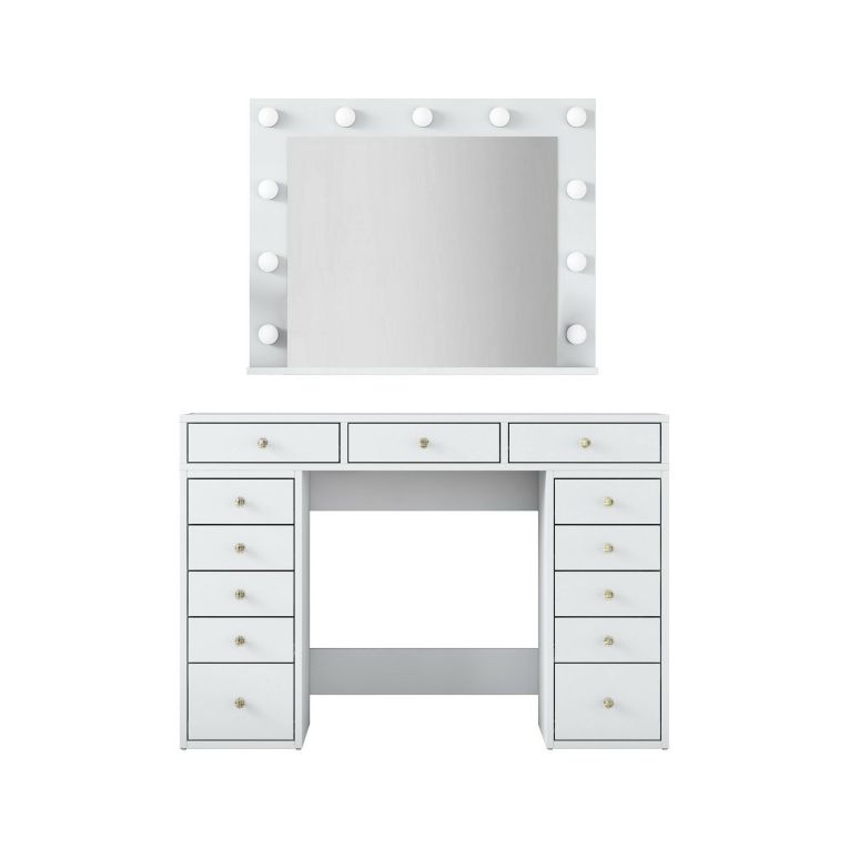 Cassettiera Alkurah, Settimino multiuso, Comò camera da letto, Mobile con cassetti, 120x45 h82 cm, Bianco