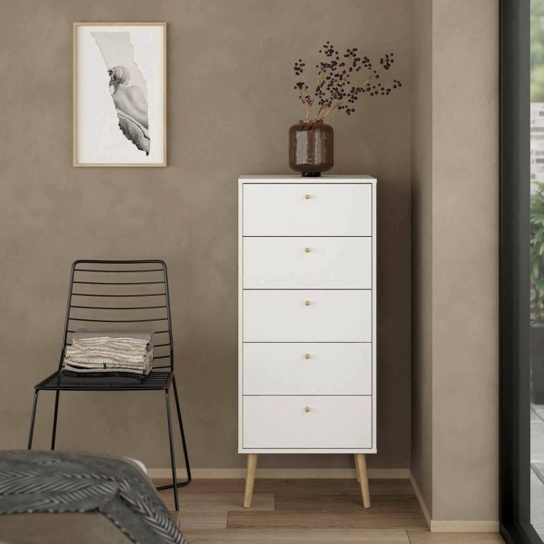 Cassettiera alta bianca 50x120h cm - Yaounde
