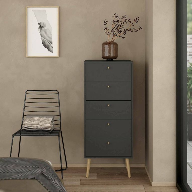 Cassettiera alta grigia 50x120h cm - Yaounde