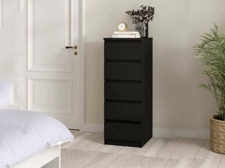 Cassettiera alta nera 50x111h cm - Achaldi