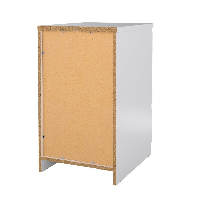 Cassettiera Ameline, Settimino multiuso, Comò camera da letto, Mobile con cassetti, 40x50 h70 cm, Bianco