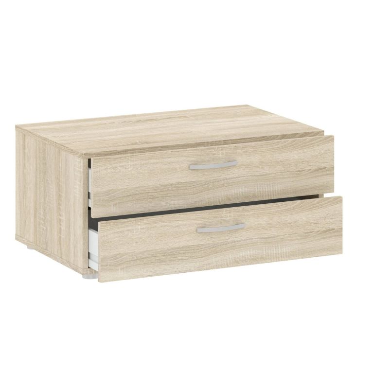 Cassettiera bassa rovere 74x35h cm - Piatto