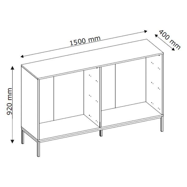 Cassettiera Beige Cashmere 4 Cassetti Apertura Scorrevole 150x40x92h cm, Chiusura Soft Close - Laniti