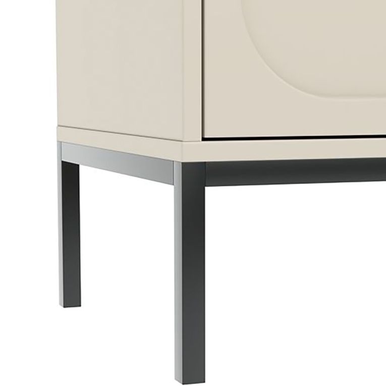 Cassettiera Beige Cashmere 4 Cassetti Apertura Scorrevole 76x40x116h cm, Chiusura Soft Close - Lanesaro