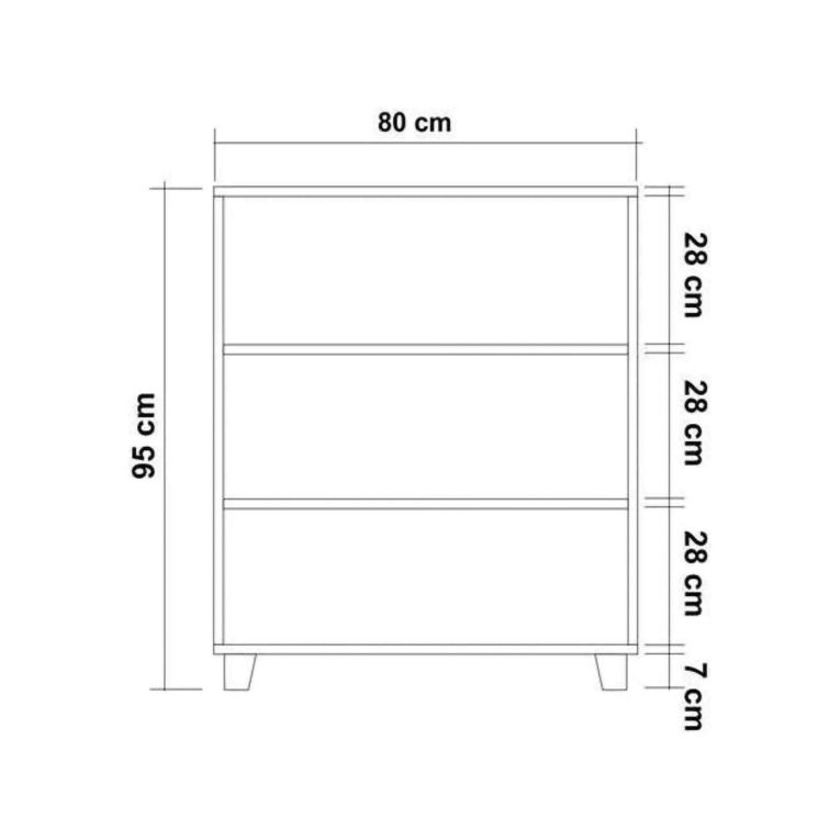 Cassettiera camera da letto quercia 80x95h cm - Dacia