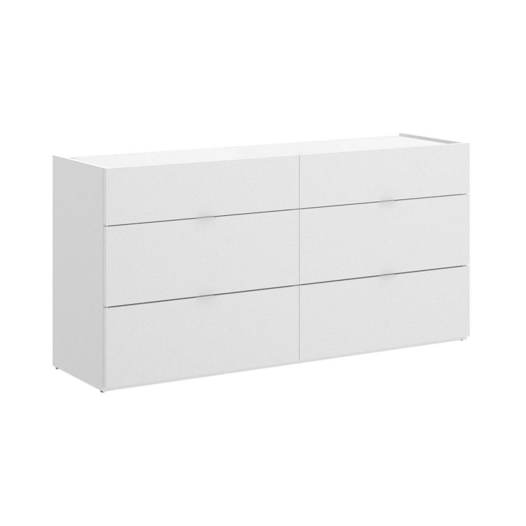 Cassettiera con maniglie bianca 120x62h cm - Avana