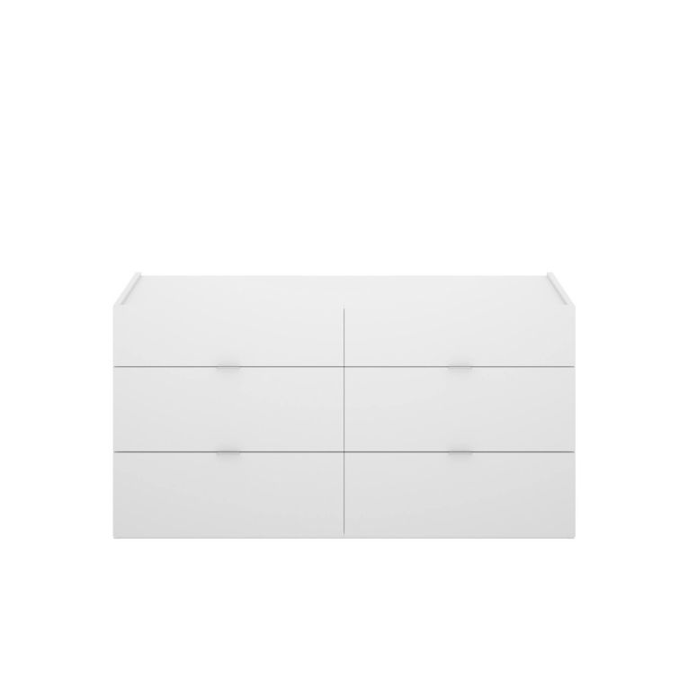 Cassettiera con maniglie bianca 120x62h cm - Avana