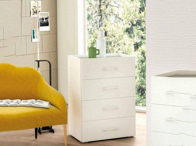 Cassettiera con maniglie bianca 60x87h cm - Solano