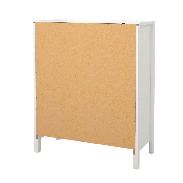 Cassettiera con maniglie bianca 82x98h cm - Nicholas