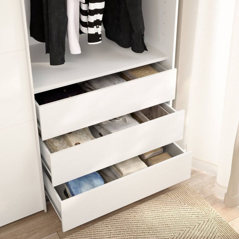 Cassettiera con maniglie bianca 87x69h cm - Boulogne