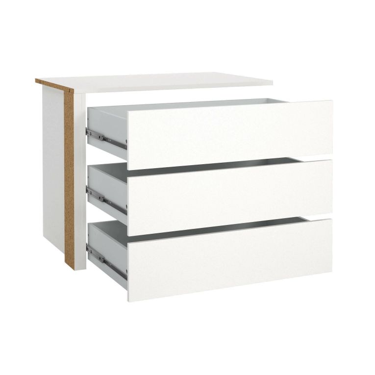 Cassettiera con maniglie bianca 87x69h cm - Boulogne
