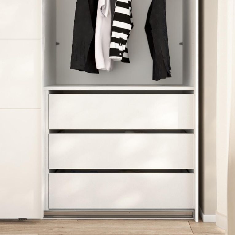 Cassettiera con maniglie bianca 87x69h cm - Boulogne