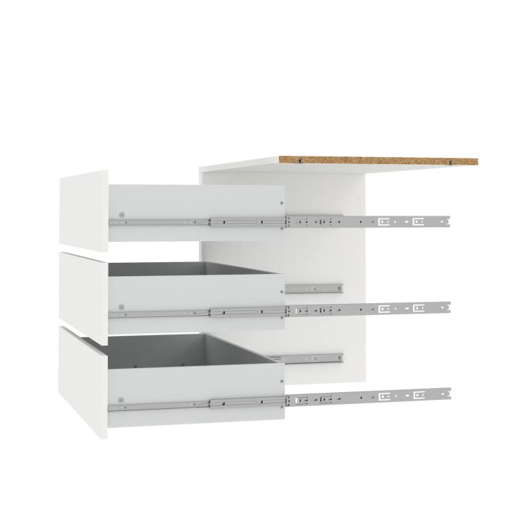 Cassettiera con maniglie bianca 87x69h cm - Boulogne