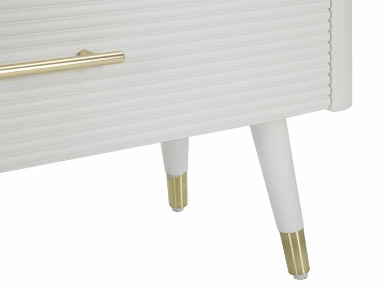 Cassettiera con maniglie bianca e marrone 78x80h cm - Phaidone