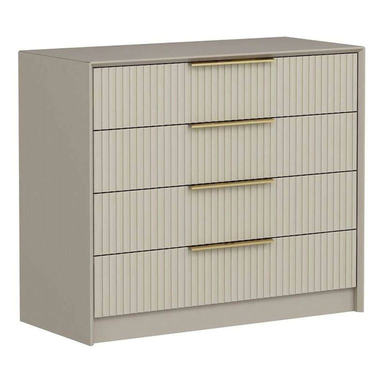 Cassettiera con maniglie cemento 100x85h cm - Nepartak