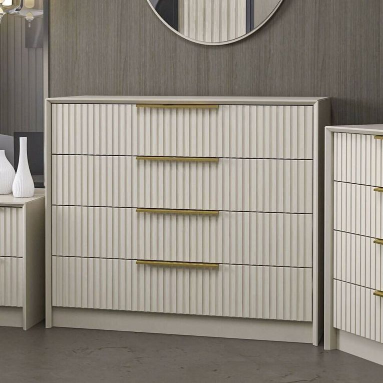 Cassettiera con maniglie cemento 100x85h cm - Nepartak