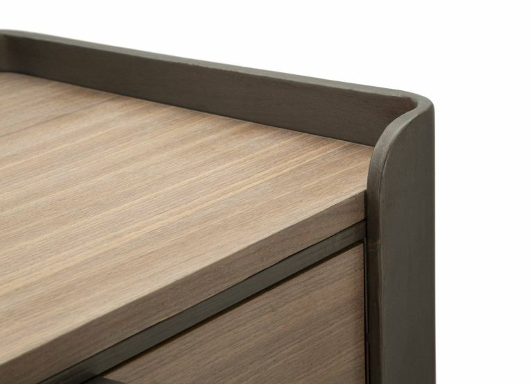 Cassettiera con maniglie grigia e marrone 120x79h cm - Kasten