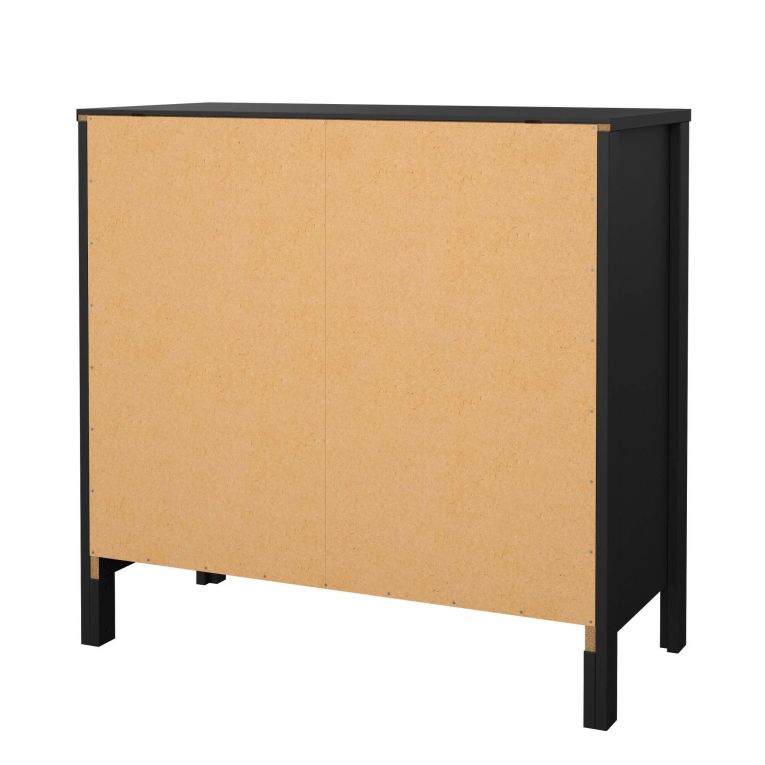 Cassettiera con maniglie nera 82x79h cm - Sagar