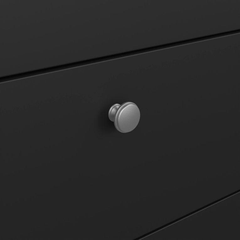 Cassettiera con maniglie nera 82x98h cm - Nicholas