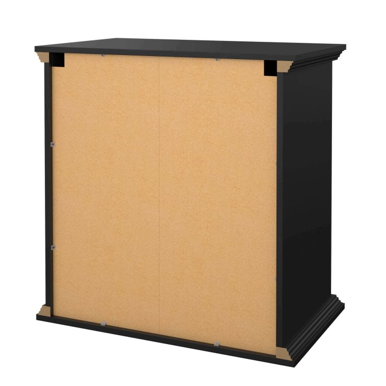 Cassettiera con maniglie nera 86x88h cm - Domeng