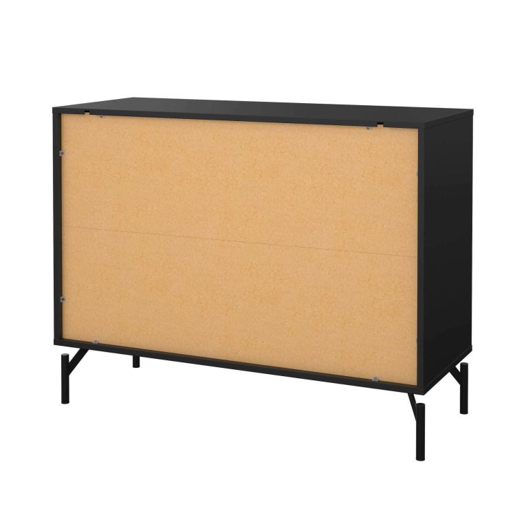 Cassettiera con maniglie nera 98x76h cm - Theodule