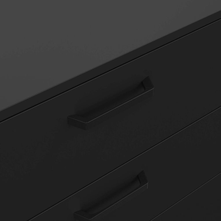 Cassettiera con maniglie nera 98x76h cm - Theodule