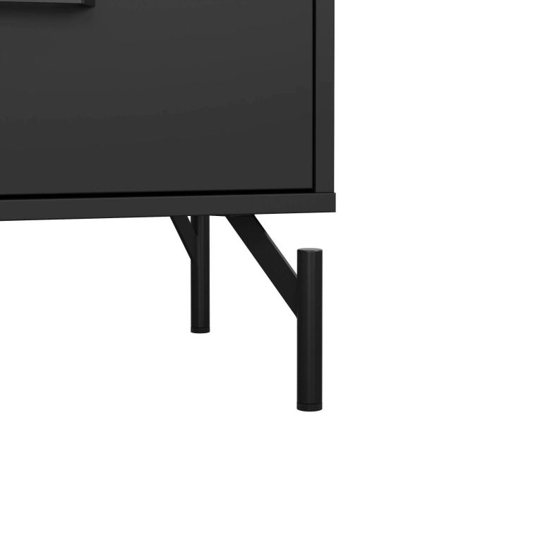 Cassettiera con maniglie nera 98x76h cm - Theodule