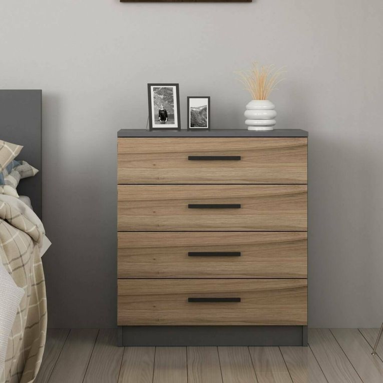 Cassettiera con maniglie noce 70x42h cm - Kalmaegi