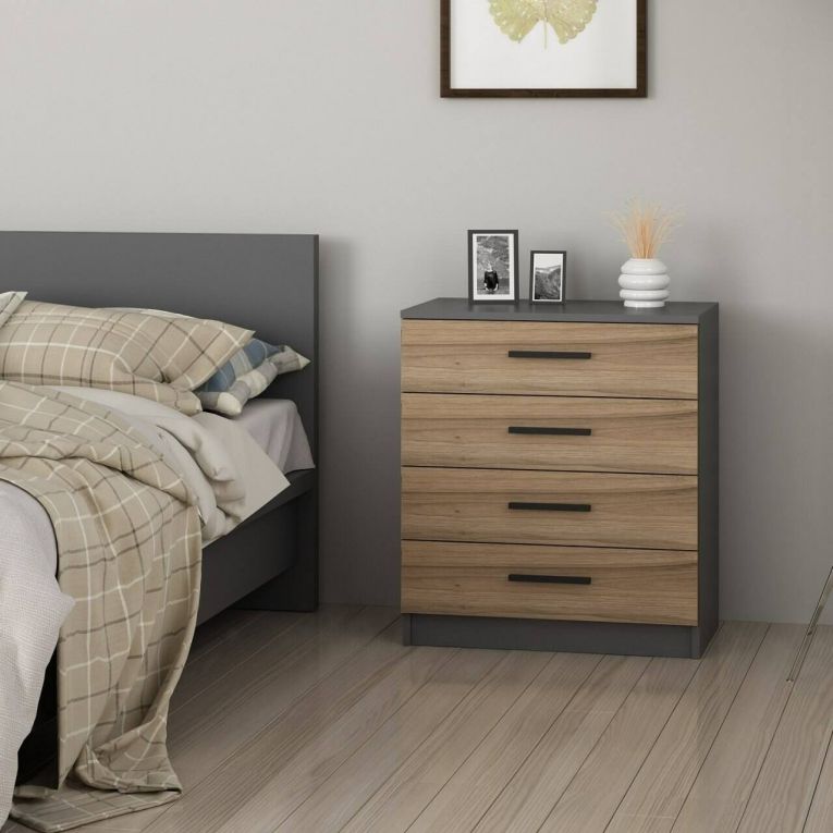 Cassettiera con maniglie noce 70x42h cm - Kalmaegi