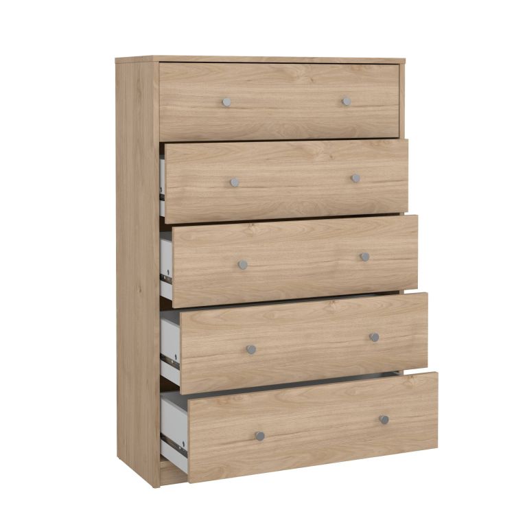 Cassettiera con maniglie rovere 72x108h cm - Contessa