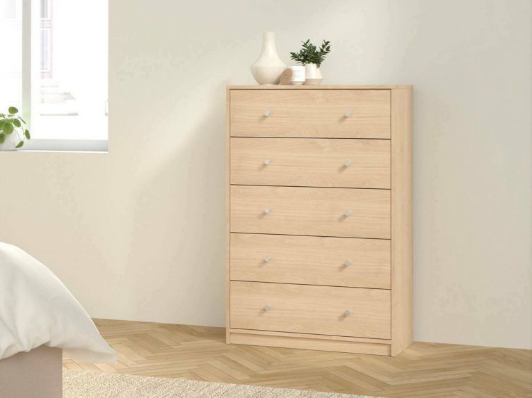 Cassettiera con maniglie rovere 72x108h cm - Contessa