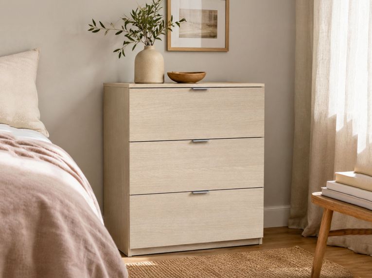 Cassettiera con maniglie rovere 77x80h cm - Rea