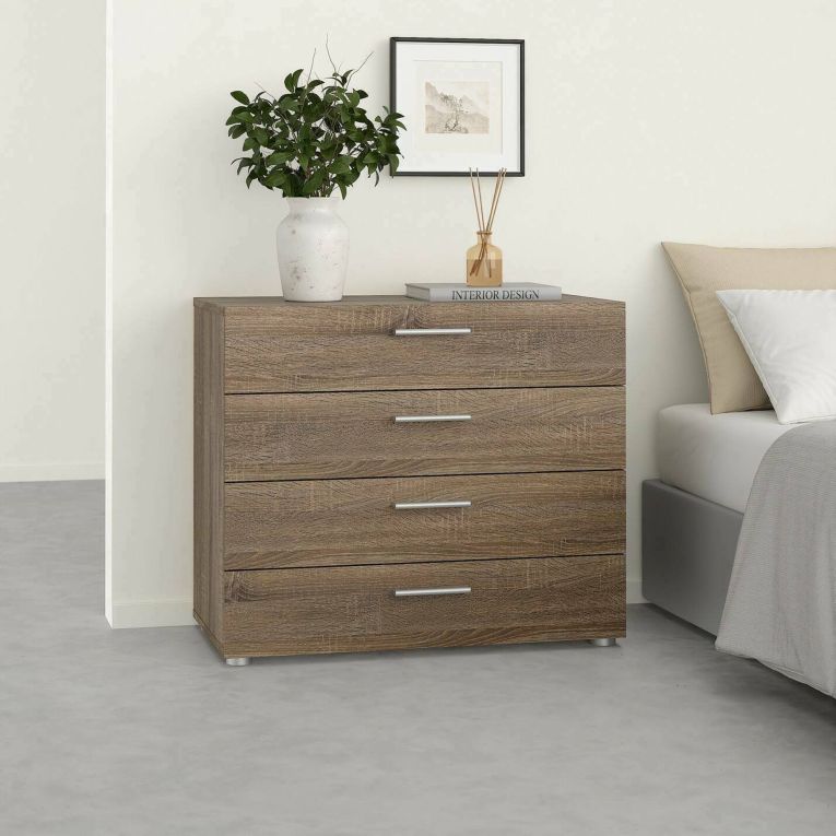 Cassettiera con maniglie rovere 80x68h cm - Arwen