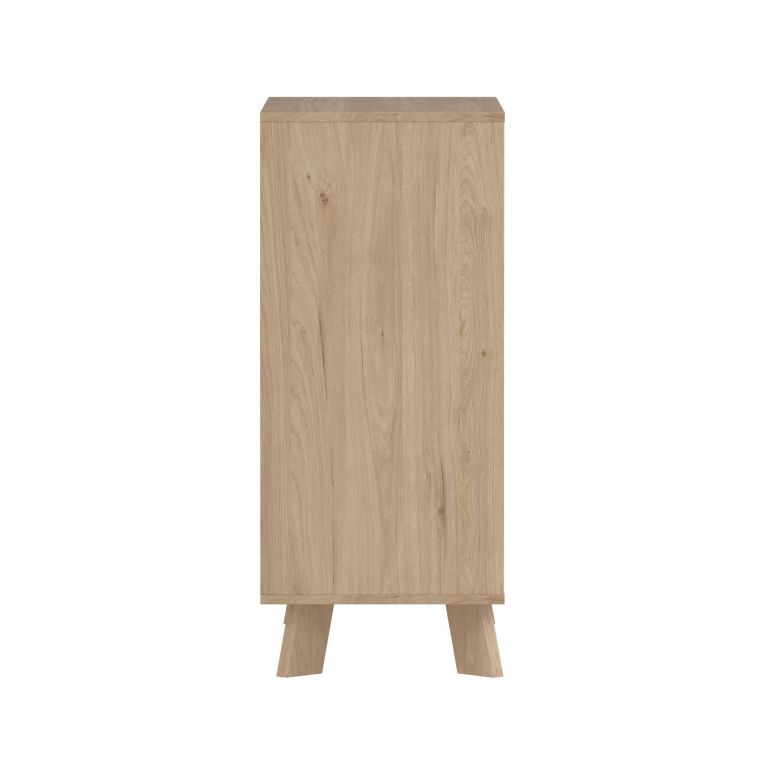 Cassettiera con maniglie rovere e bianca 78x92h cm - Alamid