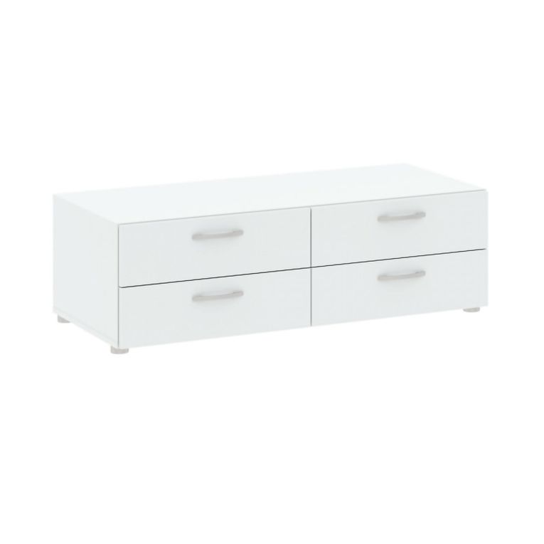 Cassettiera economica bianca 110x35h cm - Gignod