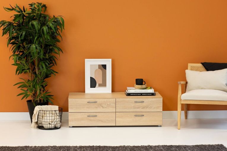 Cassettiera economica rovere 110x35h cm - Gignod