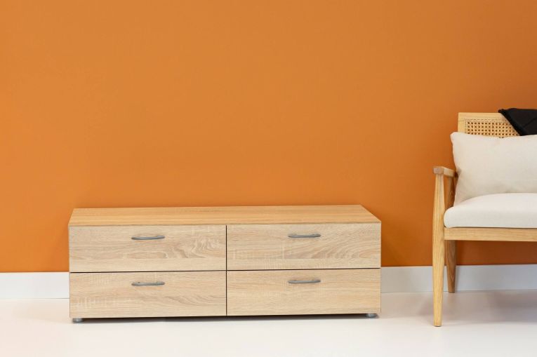 Cassettiera economica rovere 110x35h cm - Gignod