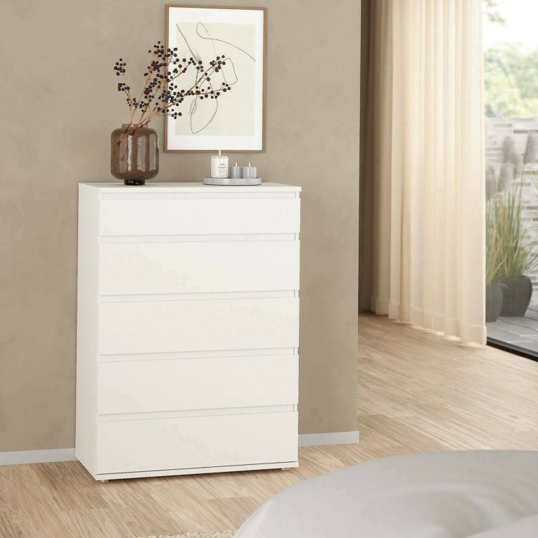 Cassettiera elegante bianca 76x106h cm - Arriba