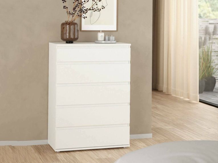 Cassettiera elegante bianca 76x106h cm - Arriba
