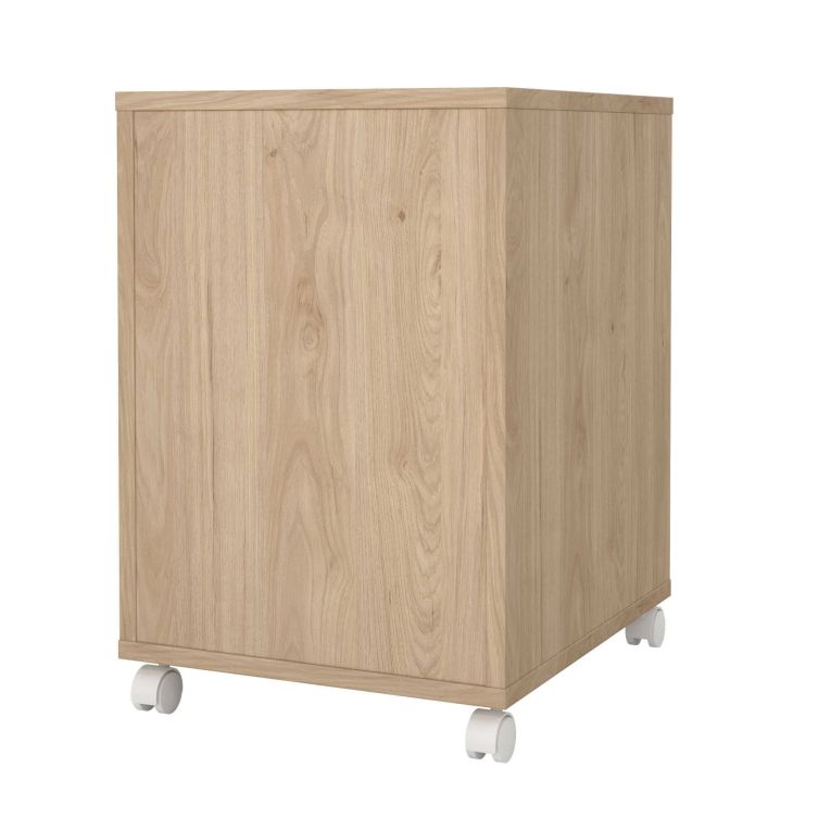 Cassettiera Gabrielle, Settimino multiuso, Comò camera da letto, Mobile con cassetti, 48x41 h61 cm, Rovere e Bianco
