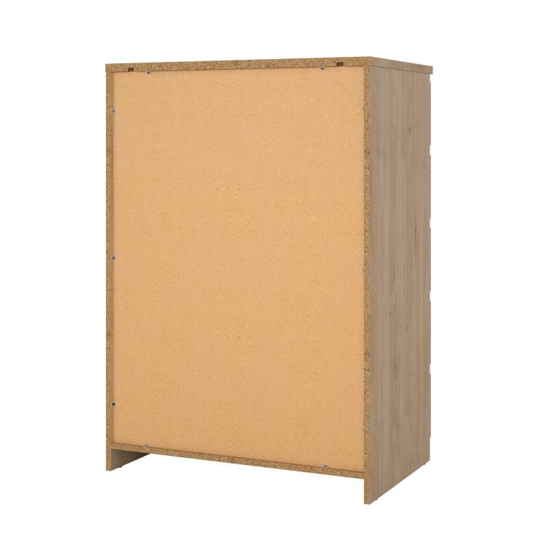 Cassettiera Georgette, Settimino multiuso, Comò camera da letto, Mobile con cassetti, 50x77 h111 cm, Rovere