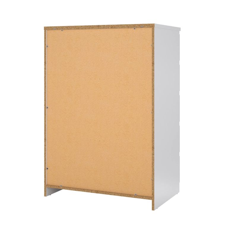 Cassettiera Georgette, Settimino multiuso, Comò camera da letto, Mobile con cassetti, 77x50 h111 cm, Bianco