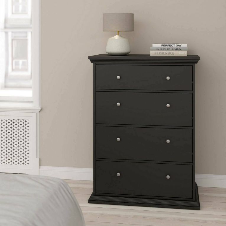 Cassettiera grande nera 86x115h cm - Lehar