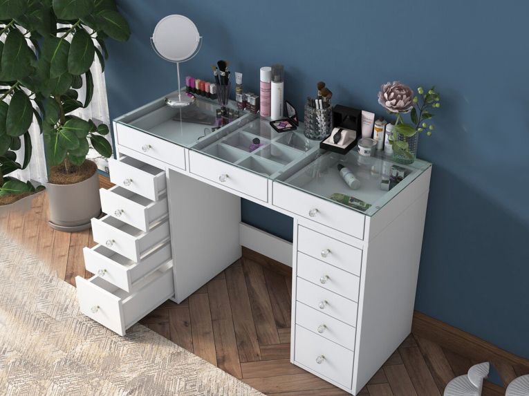 Cassettiera in legno bianca 120x79h cm - Boldone