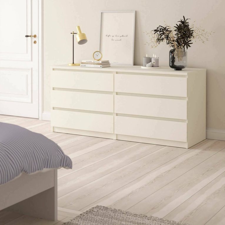 Cassettiera in legno bianca 153x70h cm - Aci