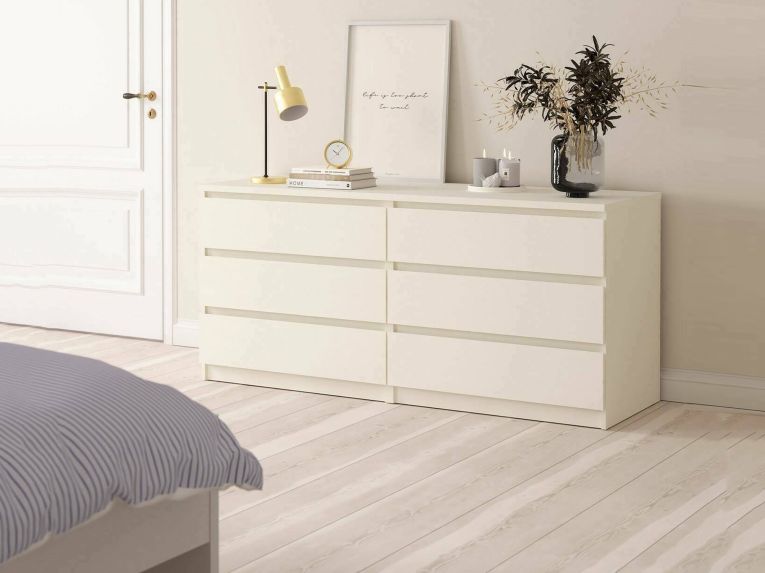 Cassettiera in legno bianca 153x70h cm - Aci