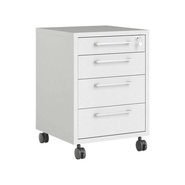Cassettiera in legno bianca 49x68h cm - Ariosto
